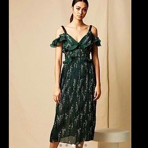 green emerald velvet dress Ulla Johnson UJ x Lee Krasner Hartigan Portrait in Green Mini Dress, Mltpat, Women's, 0, Cocktail & Party Wedding Guest Dresses Mini Dresses main image 1